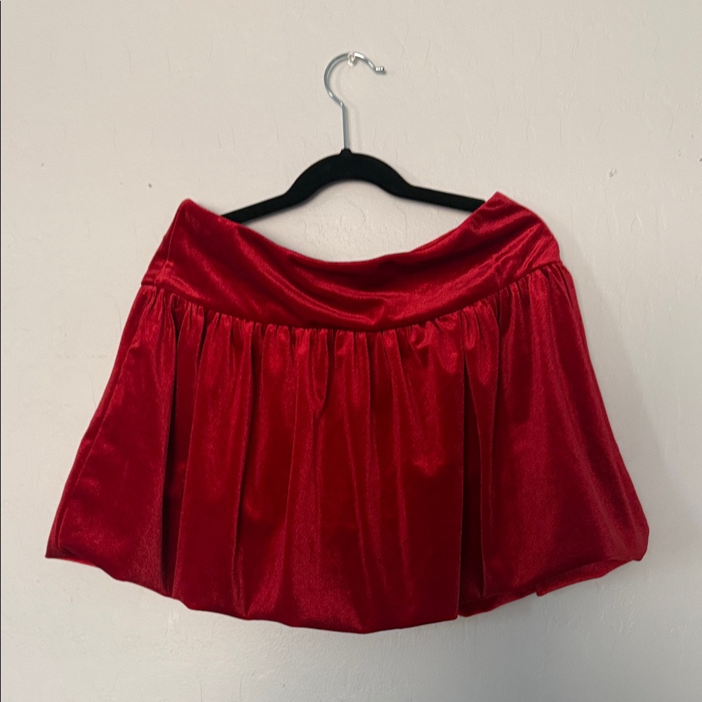 Kids Red velvet Bubble Skirt- Girls 14